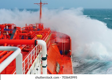 LPG Tanker At Stormy Sea