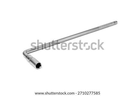 L-type socket wrench isolated on white background.