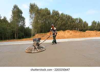 LUANNAN COUNTY, China - September 3, 2021: Workers Work Hard At Construction Sites In North China