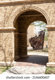 Lubbock, TX - April 13 2022: Artwork On The Campus Of Texas Tech University