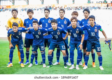 LUBLIN, POLAND - 04 June, 2019:  FIFA U-20 World Cup Poland 2019, Japan - South Korea O.p Japan U20 Team Photo