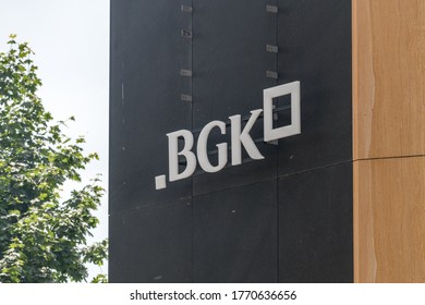 Lublin, Poland - June 11, 2020: Logo Of Bank Gospodarstwa Krajowego (BGK) Is A Polish National Development Bank.