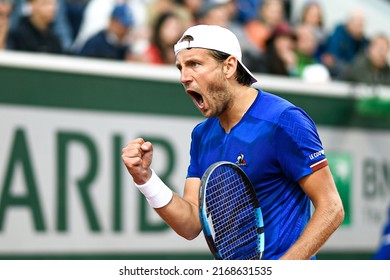 Lucas Pouille Of France During The French Open, Grand Slam Tennis Tournament On May 24, 2022 At Roland-Garros Stadium In Paris, France.