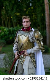 Lucca, Italy - 2018 10 31 : Lucca Comics Free Cosplay Event Around City Game Of Thrones Jaime Lannister. High Quality Photo