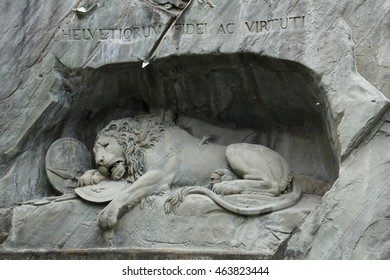 Lucerne Switzerland April 132016 Lion Monument Stock Photo 463823444 ...