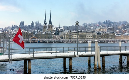 Lucerne In The Winter, Switzerland.