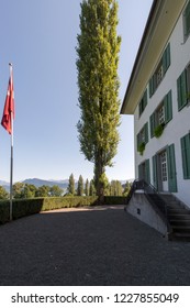 Lucerne/Switzerland - August 29 2015: Richard Wagner Museum. The House Is In The Tribschen District Of Lucerne, Switzerland, Where Richard Wagner Lived From 1866 To 1872.