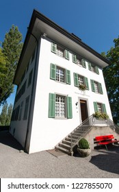 Lucerne/Switzerland - August 29 2015: Richard Wagner Museum. The House Is In The Tribschen District Of Lucerne, Switzerland, Where Richard Wagner Lived From 1866 To 1872.