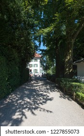 Lucerne/Switzerland - August 29 2015: Richard Wagner Museum. The House Is In The Tribschen District Of Lucerne, Switzerland, Where Richard Wagner Lived From 1866 To 1872.