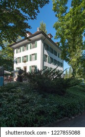 Lucerne/Switzerland - August 29 2015: Richard Wagner Museum. The House Is In The Tribschen District Of Lucerne, Switzerland, Where Richard Wagner Lived From 1866 To 1872.