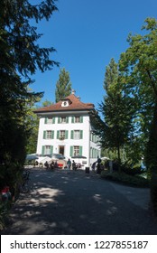 Lucerne/Switzerland - August 29 2015: Richard Wagner Museum. The House Is In The Tribschen District Of Lucerne, Switzerland, Where Richard Wagner Lived From 1866 To 1872.