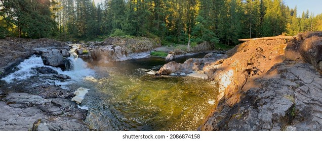 Lucia Falls Panorama - Lewis County, WA