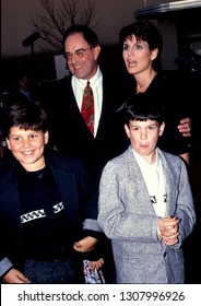 Lucie Arnaz, Husband Laurence Luckinbill And Sons Leave Ed Debevec's Restaurant.