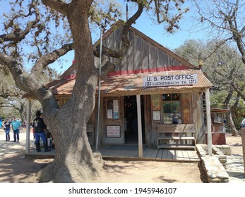 Luckenbach, Texas  USA - March, 26, 2021. The Post Office General Store At Luckenbach. Old West. Texas Town. Vintage