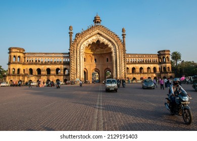 Lucknow, Uttar Pradesh, India, Feb 18 2022:  Rumi Darwaza in Lucknow, The structure is an imposing gateway which was built under the patronage of Nawab Asaf-Ud-Daula in 1784.