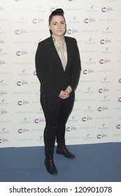 Lucy Spraggan Arriving For The Emeralds And Ivy Ball, London. 01/12/2012 Picture By: Simon Burchell