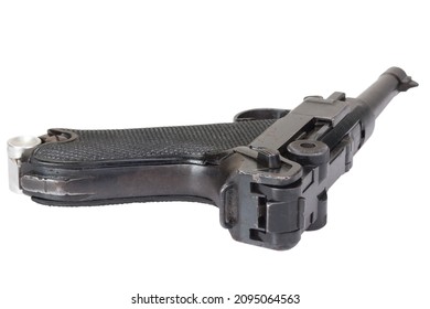 Luger P08 Parabellum handgun isolated on white background