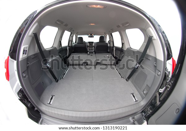 luggage box and rear seats\
of the SUV