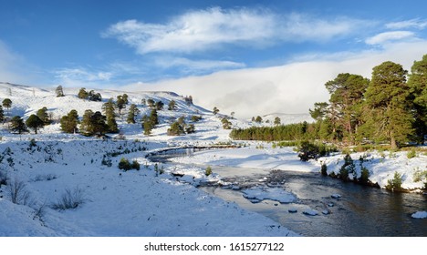 Lui Water Which Flows To The River Dee Near Braemar, Cairngorms National Park, Scotland, UK. 