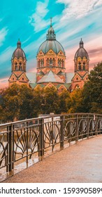 Luke Church In Munich, Germany, Autumn