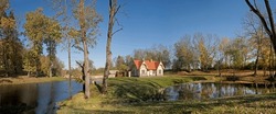 Luke Manor And Park In Fall, Tartu County, Estonia