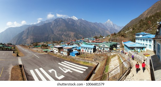 Panoramic View Lukla Village Lukla Airport Stock Photo Edit Now