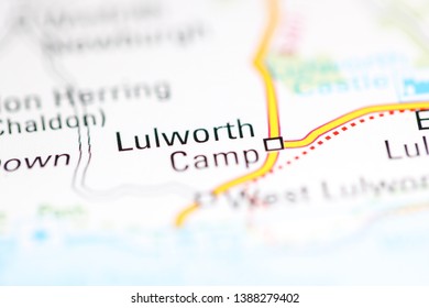 Lulworth Camp. United Kingdom On A Geography Map