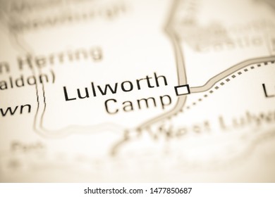 Lulworth Camp. United Kingdom On A Geography Map