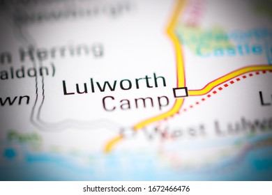 Lulworth Camp. United Kingdom On A Geography Map