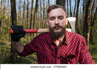 Lumber Jack Hipster Lumbersexual Men Man Wood Forest Axe 