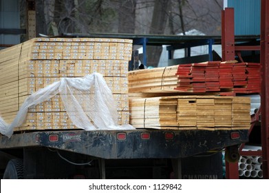 Lumber Ready For Delivery On A Truck