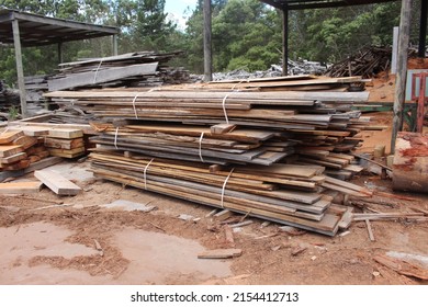 Lumber Yard, Stacked Wood Pile, Timber Yard 