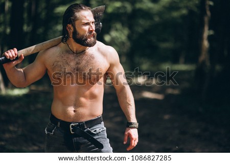 Lumberjack with an axe