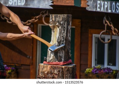 Lumberjack Axe Throwing Competition Show