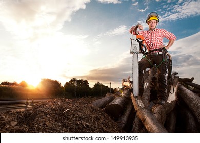 Lumberjack With Chainsaw