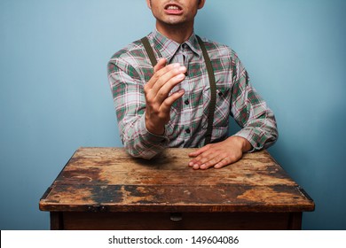 Lumberjack Ready To Arm Wrestle