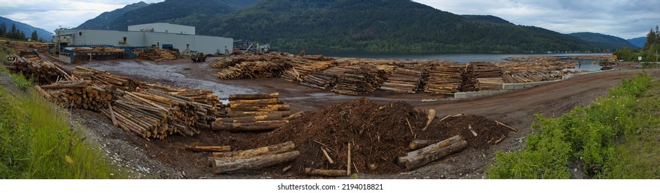 Lumberyard At Adams Lake In British Columbia,Canada,North America
