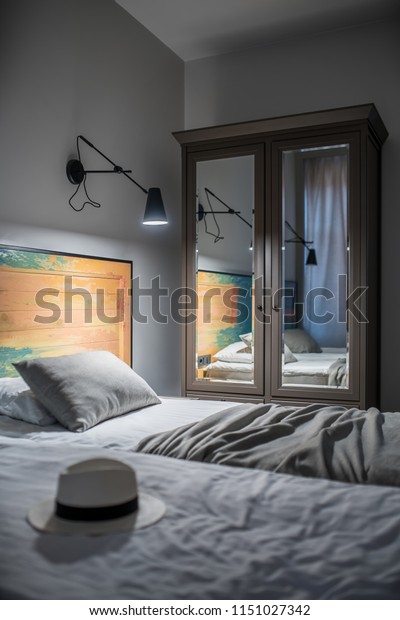 Luminous Room Hotel Light Walls There Stock Photo Edit Now