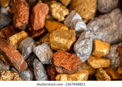 lump of pure gold silver and copper ore