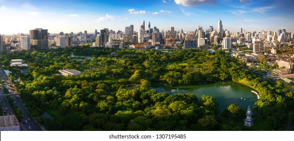 Lumpini Park Bangkok City Building View Stock Photo 718786717 ...