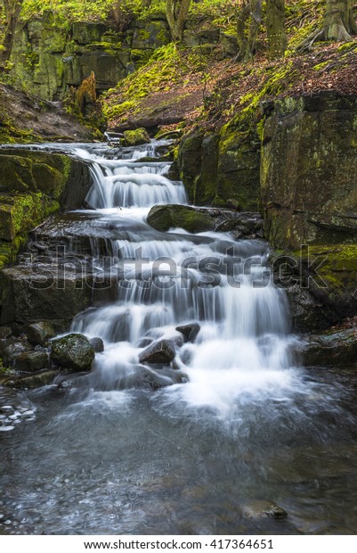 Lumsdale Falls Matlock Uk Stock Photo (Edit Now) 417364651