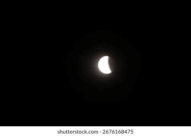 Lunar eclipse. The Moon passes through the Earth's shadow.