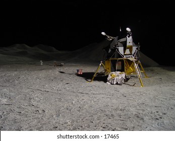 Lunar module landed on the moon