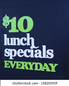 Lunch Special Sign