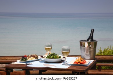 Lunch Table For Two By The Sea