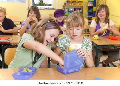 Lunch Time At School.