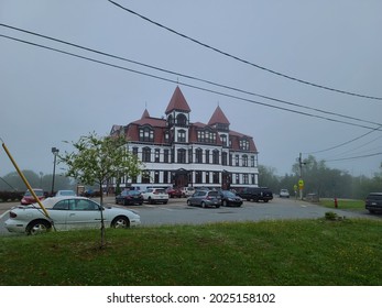 Lunenburg, NS, CAN, August 10, 2021 - The Lunenburg Academy of Music Performance. This historic school building dates back to 1895 and was a working school up until 2012.  A National Historic Site.