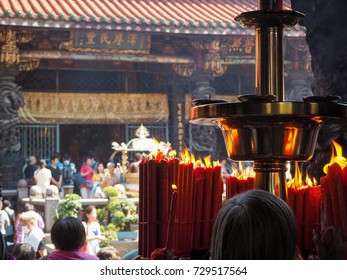 Lungshan Temple Of Manka, Wanhua District, Taipei, Taiwan.