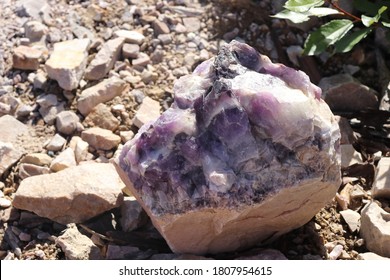 LUOSTO, LAPLAND COUNTY / FINLAND - AUGUST 05 2020: Lampivaara Amethyst Mine. Gem Mining, Gem Hunting In A Natural Landscape