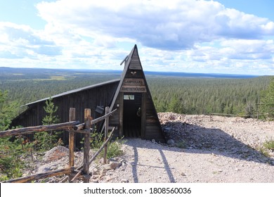 LUOSTO, LAPLAND COUNTY / FINLAND - AUGUST 05 2020: Lampivaara Amethyst Mine. Touristic Center